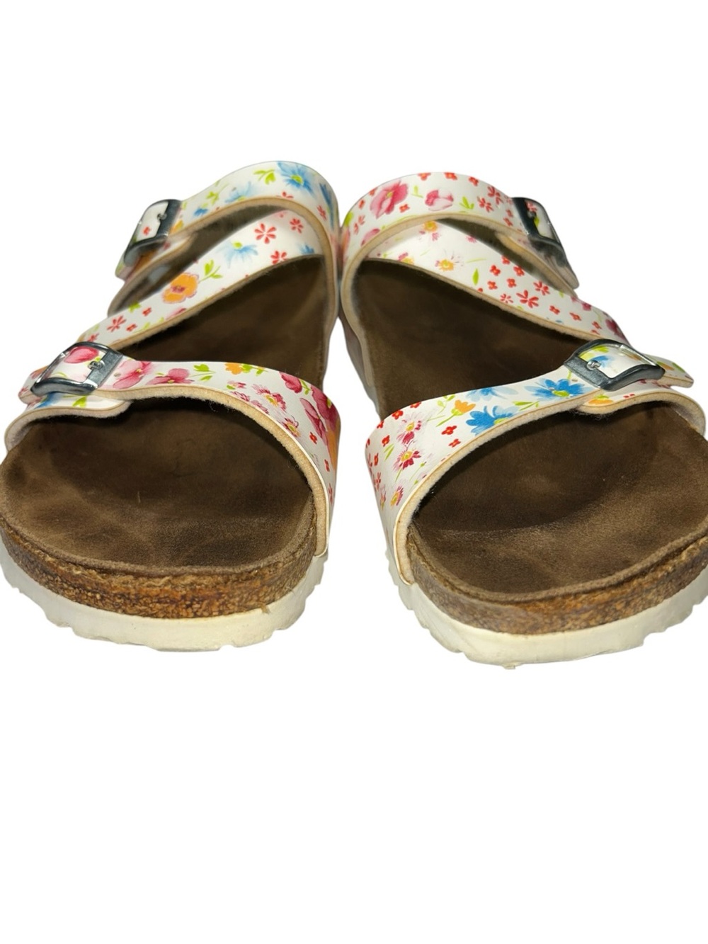 Birlos by Birkenstock Salina Magic Flower Sandals White Floral EU 39 US 8-8.5 Co - Picture 5 of 7